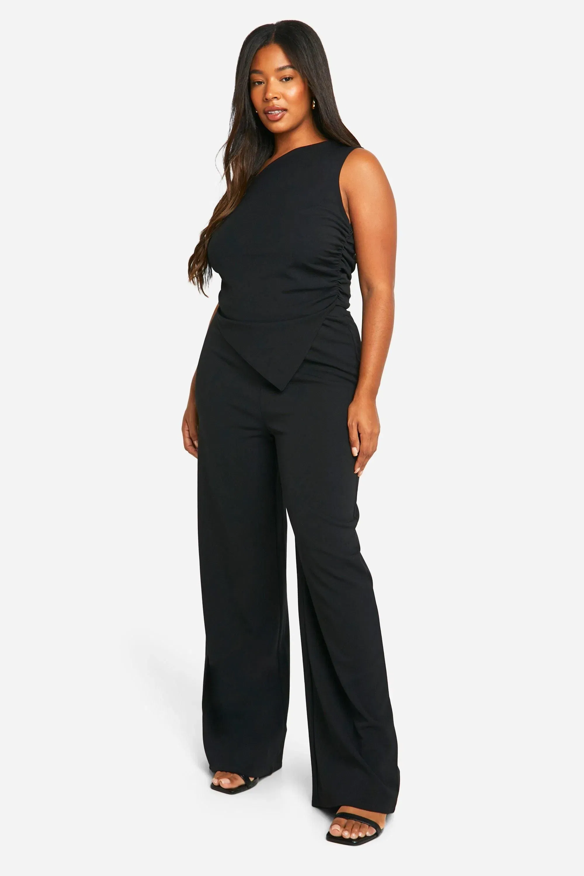 Plus Asymmetric Top & Trouser Co Ord