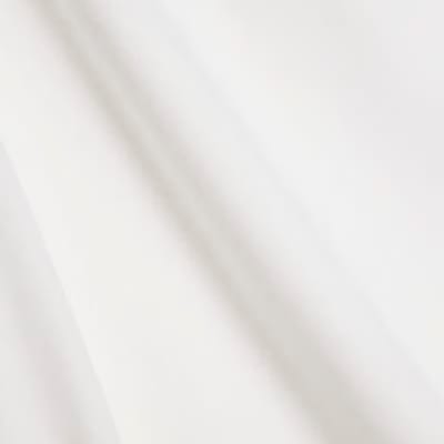 White Short Sleeve Cotton Boat Neck Top