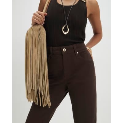 Petite Brown Bootcut Jeans