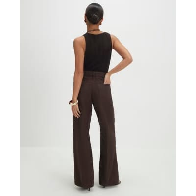 Petite Brown Bootcut Jeans