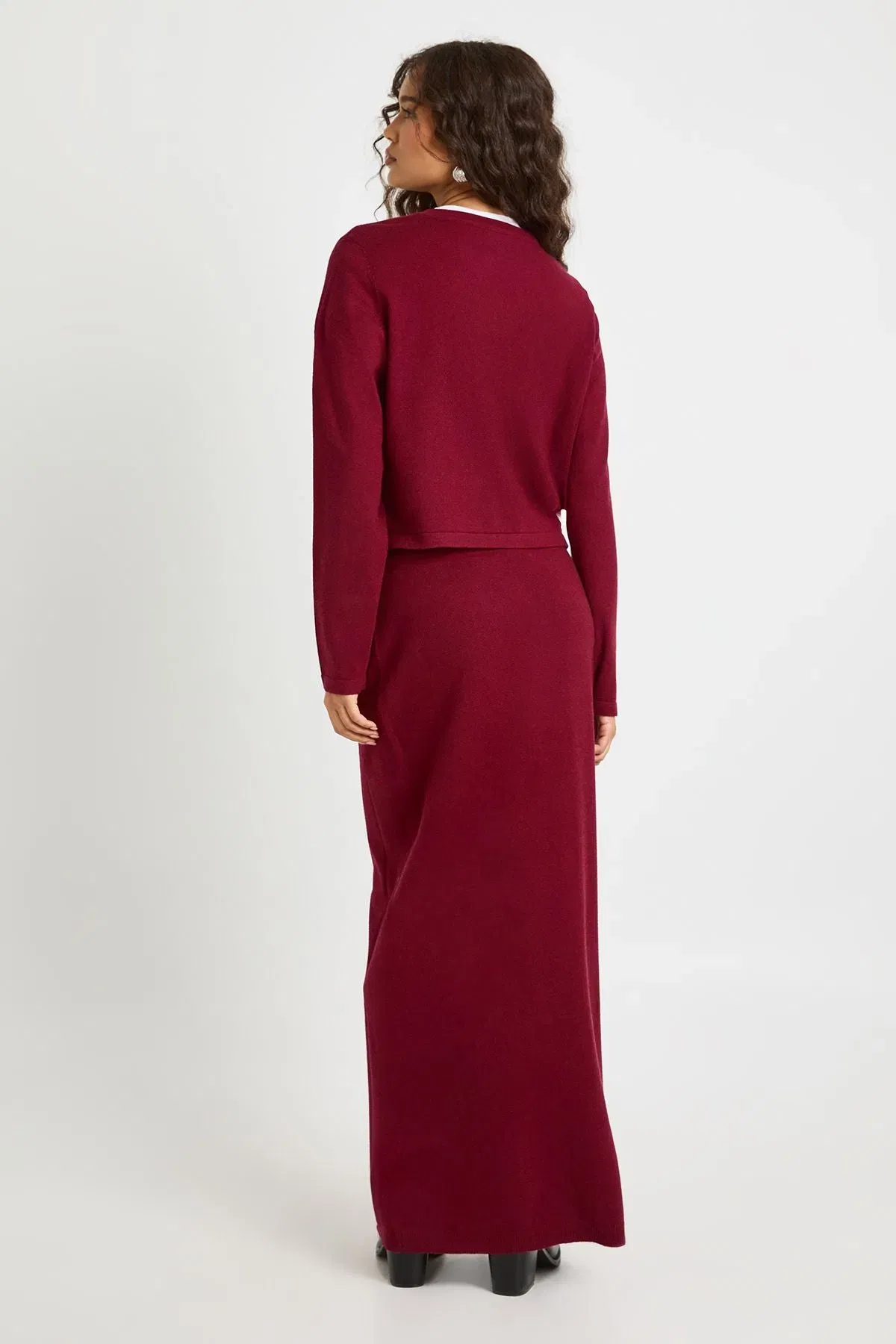 Rib Knit Maxi Skirt