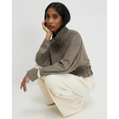 Cream Wide Leg Smart Joggers
