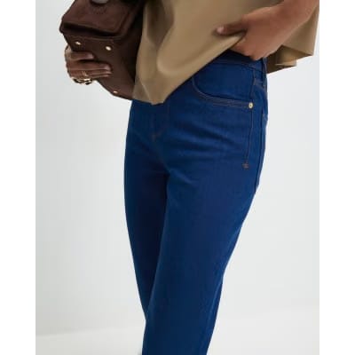 Blue Stretch Straight Leg Jeans
