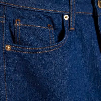 Blue Stretch Straight Leg Jeans