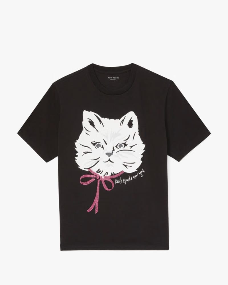 Embellished Cat T-Shirt