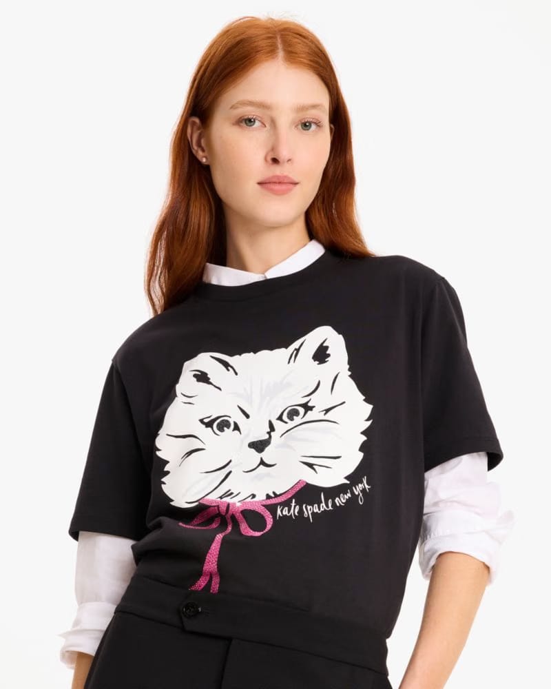 Embellished Cat T-Shirt