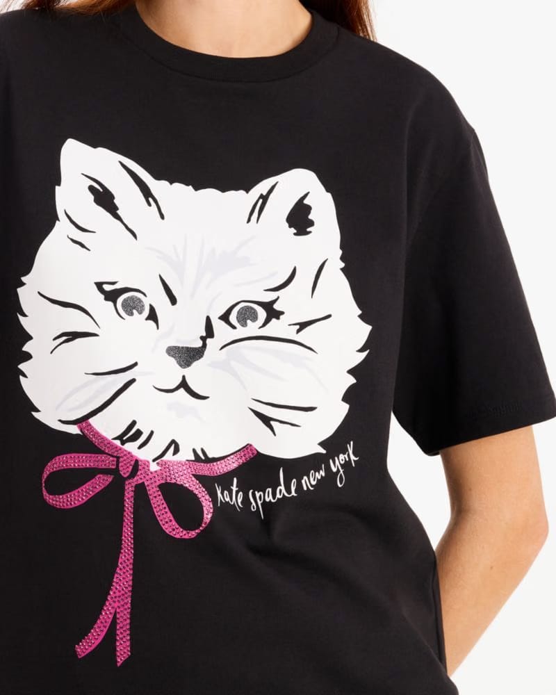 Embellished Cat T-Shirt