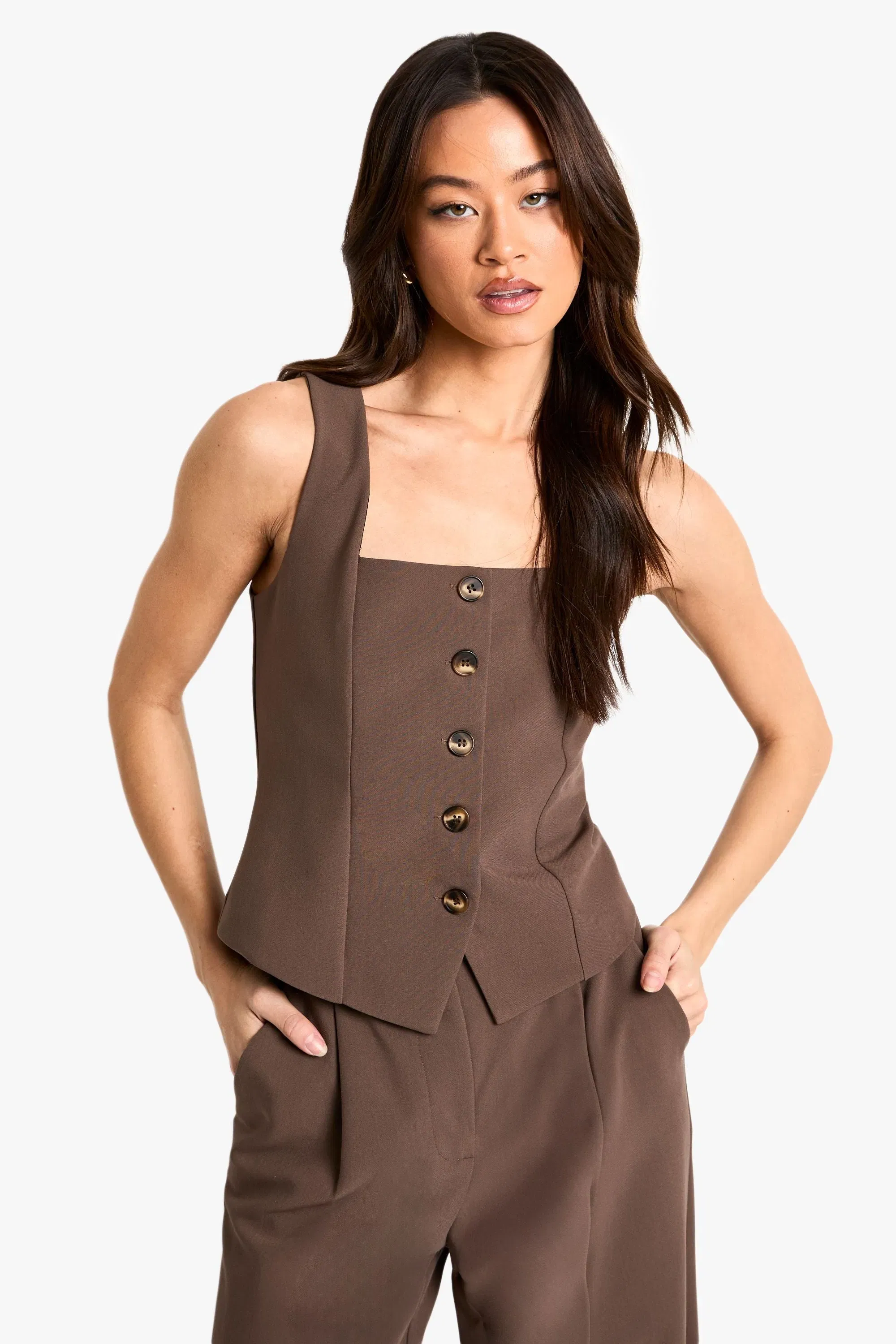 Tall Essential Square Neck Waistcoat