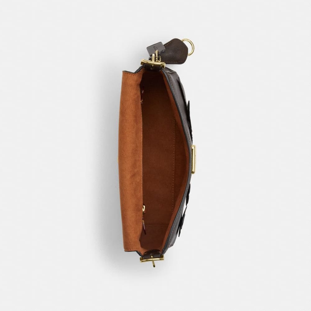 Etta Small Flap Shoulder Bag With Floral Applique
