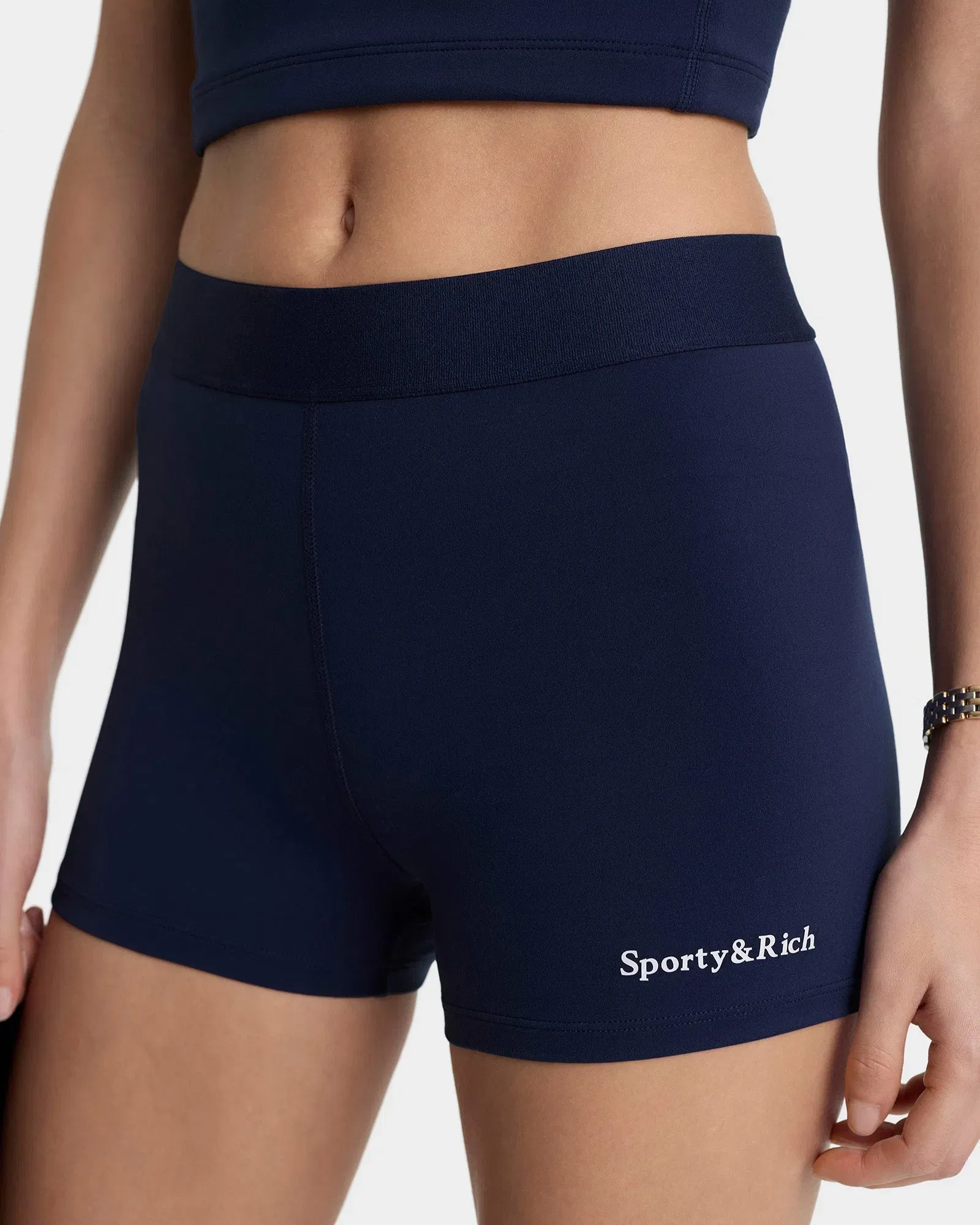 Serif Logo Active Short - Navy/White