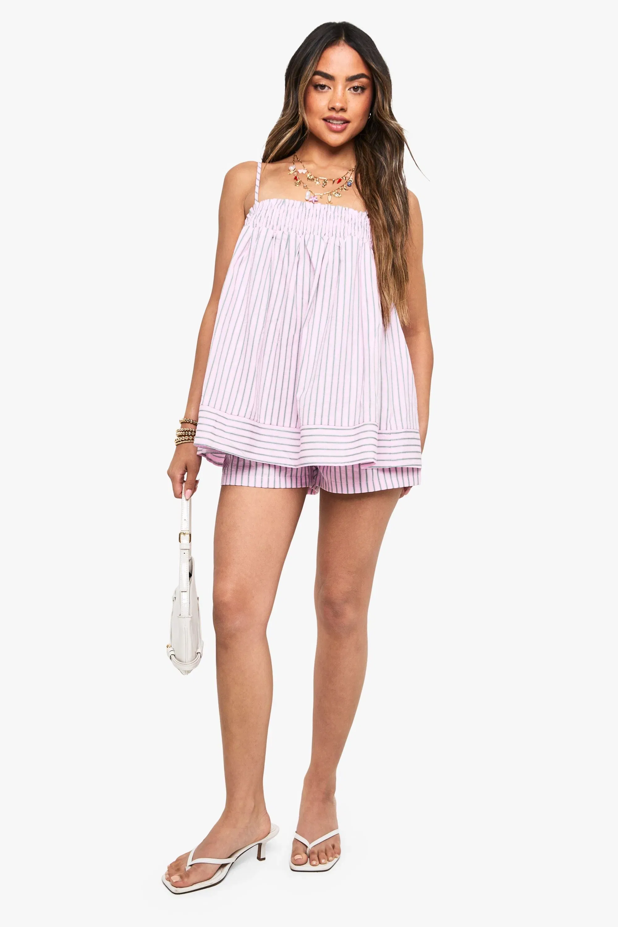 Stripe Seersucker Shorts