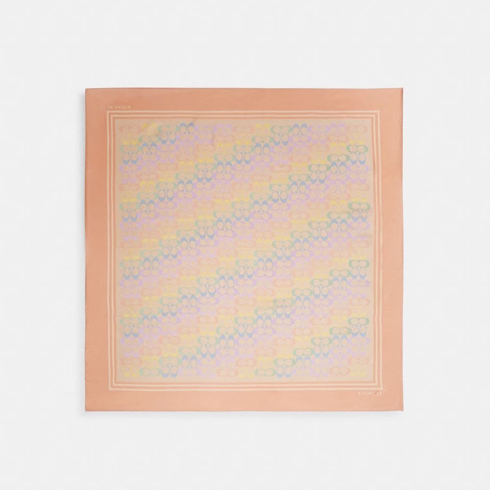 Signature Rainbow Print Silk Square Scarf
