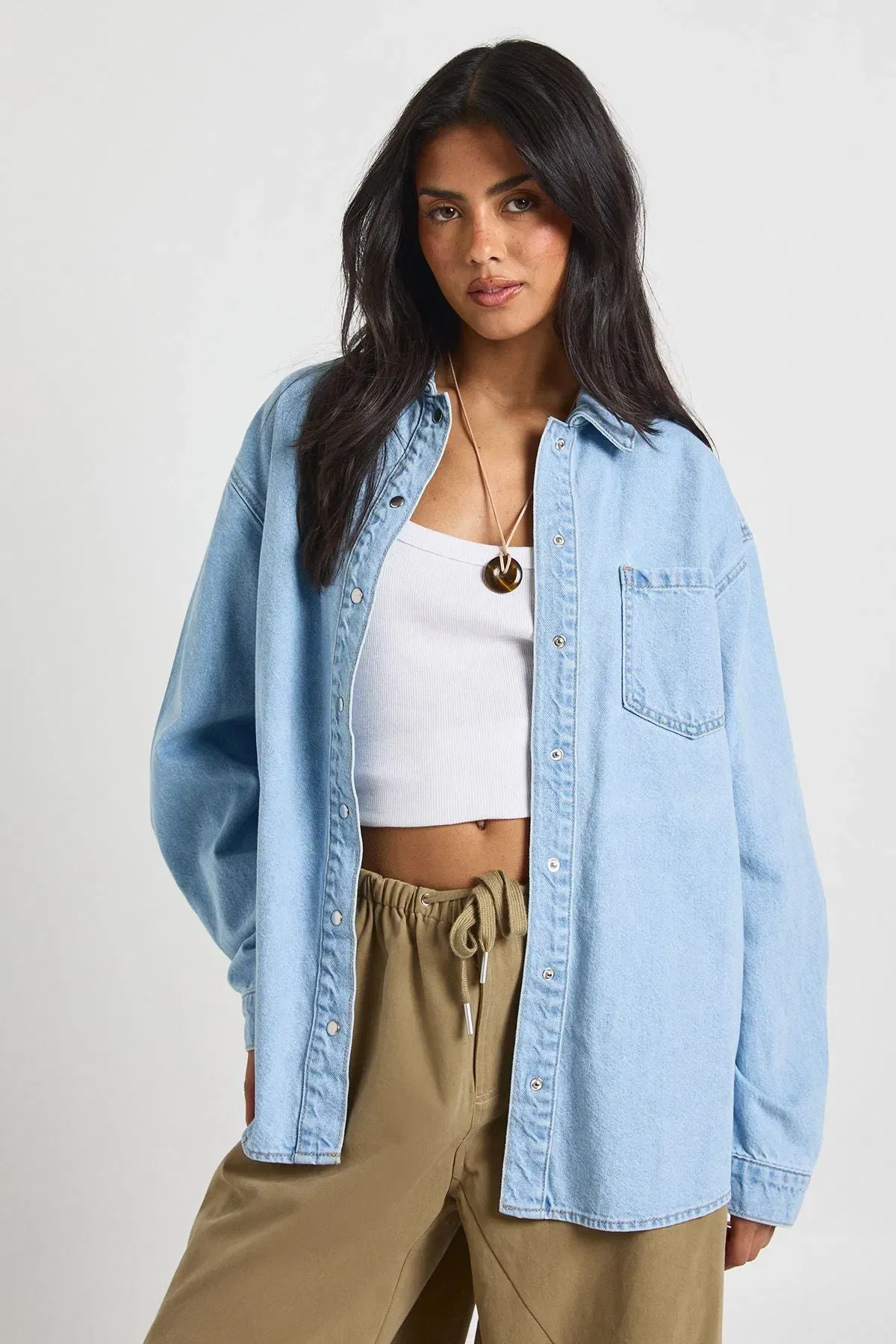 Oversized Denim Shirt