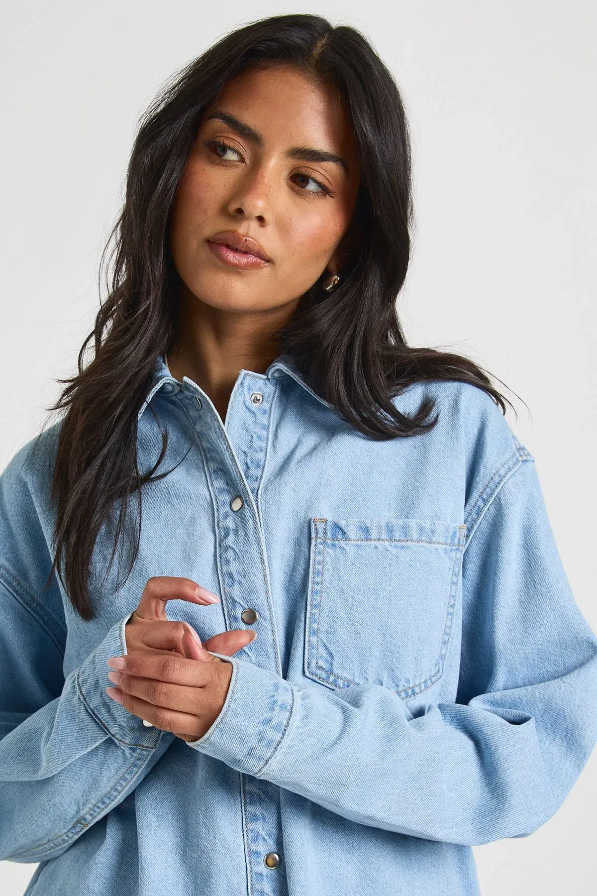 Oversized Denim Shirt