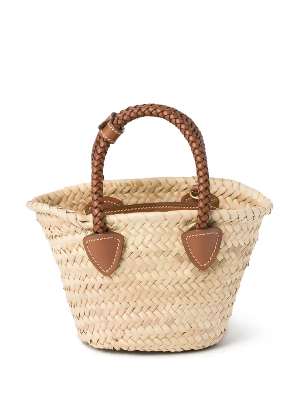 logo-appliqué woven tote bag