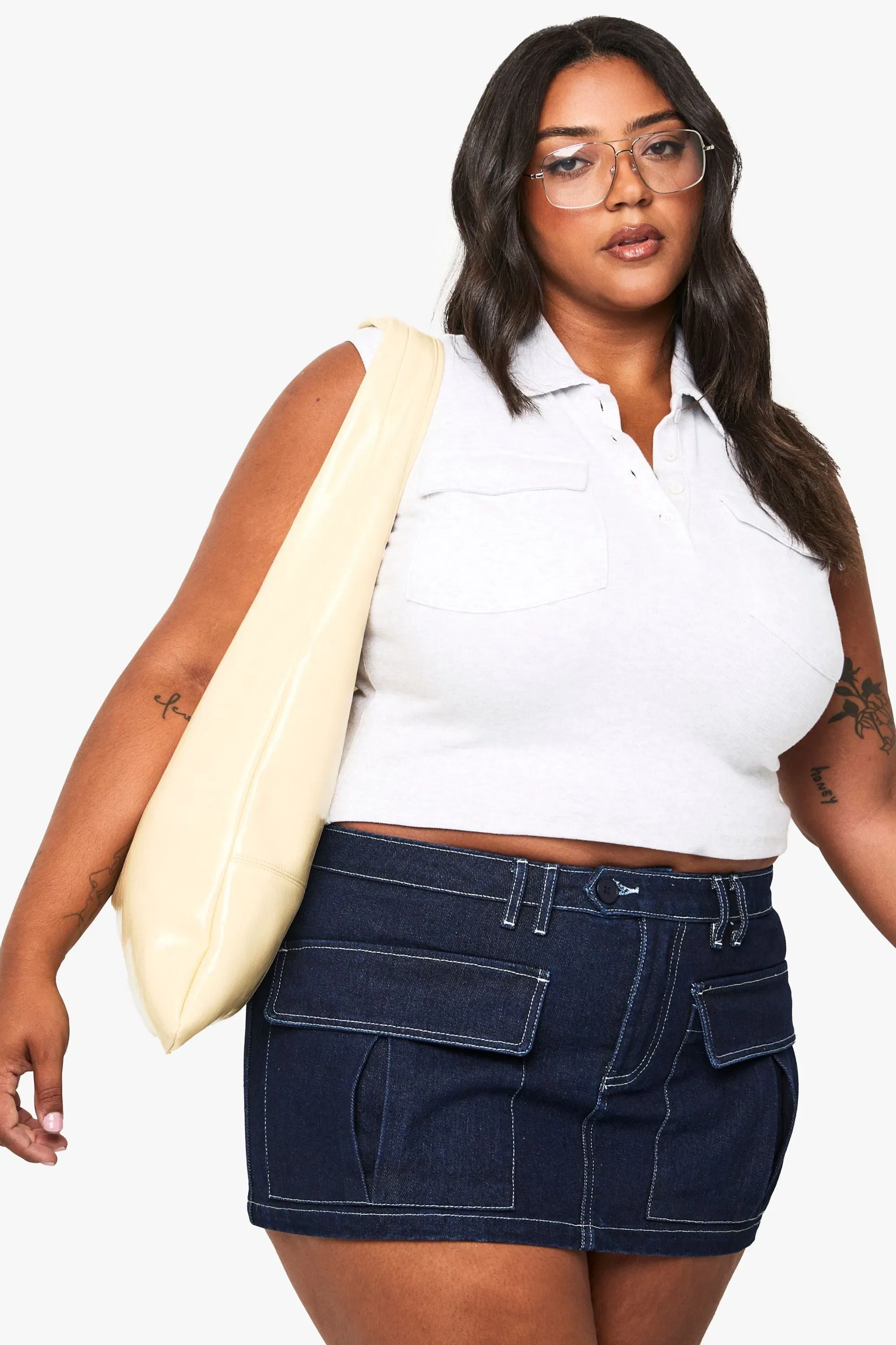 Plus Collared Utility Rib Top