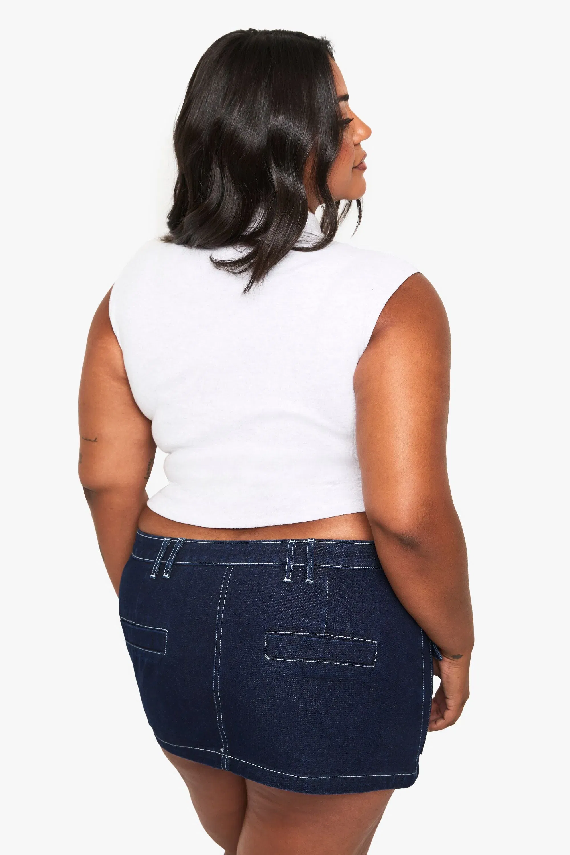 Plus Collared Utility Rib Top