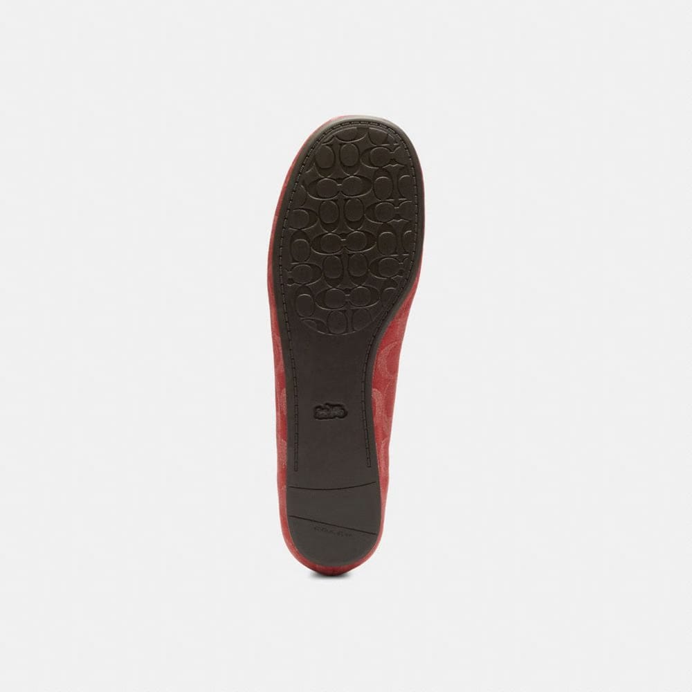 Phoebe Ballet Flat In Signature Denim