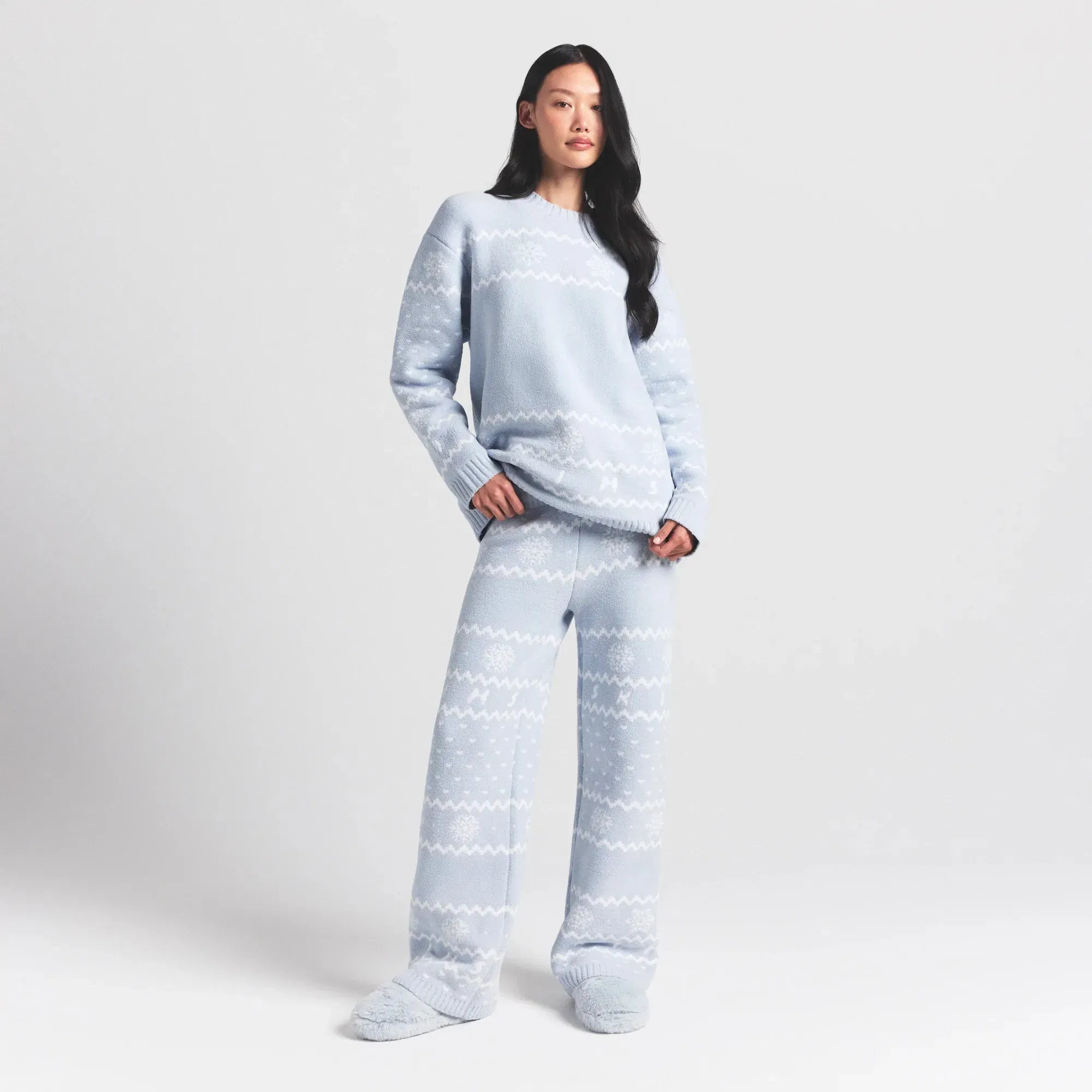 COZY LIGHT PANT | ZEN BLUE HEART FAIR ISLE