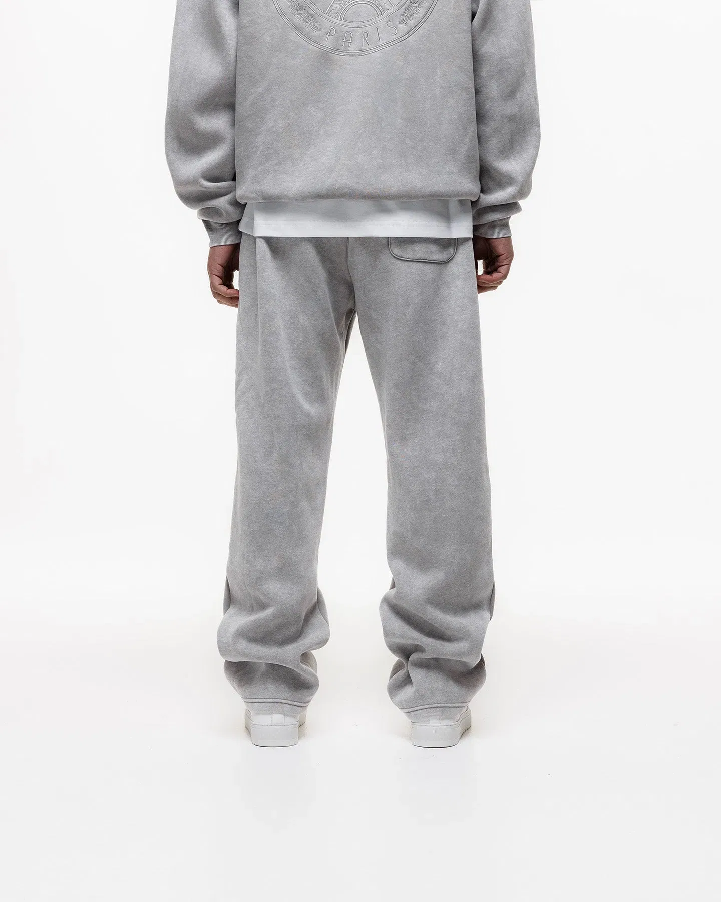 Magiri Embroidered Acid Wash Joggers in Washed Oatmeal