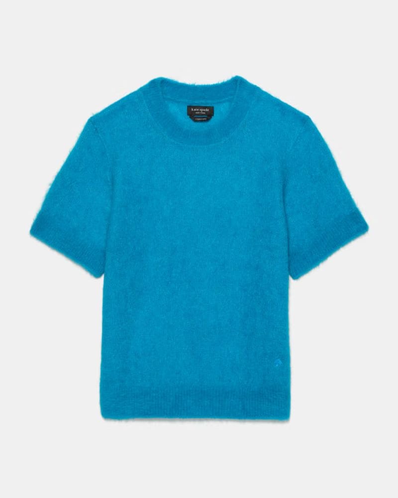 Fuzzy Short Sleeve Sweater