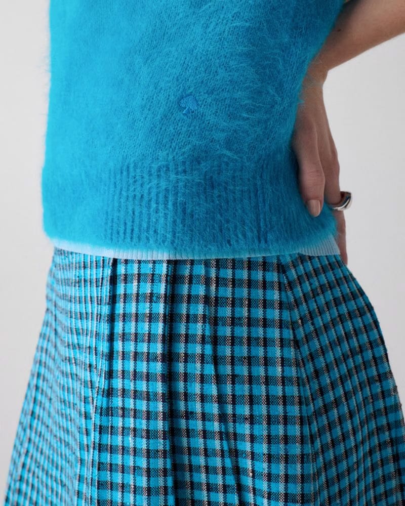 Fuzzy Short Sleeve Sweater