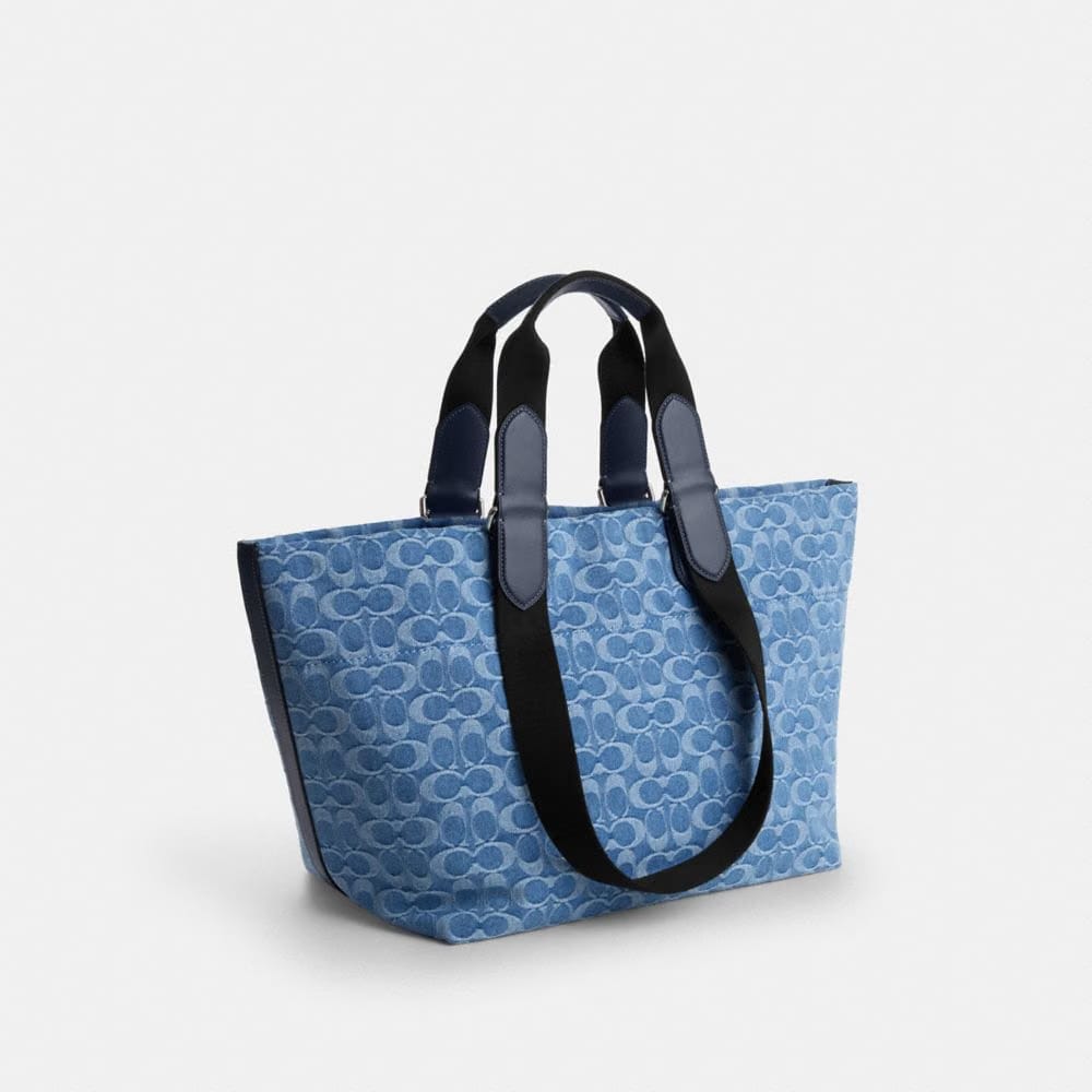Small Tour Tote Bag In Signature Denim
