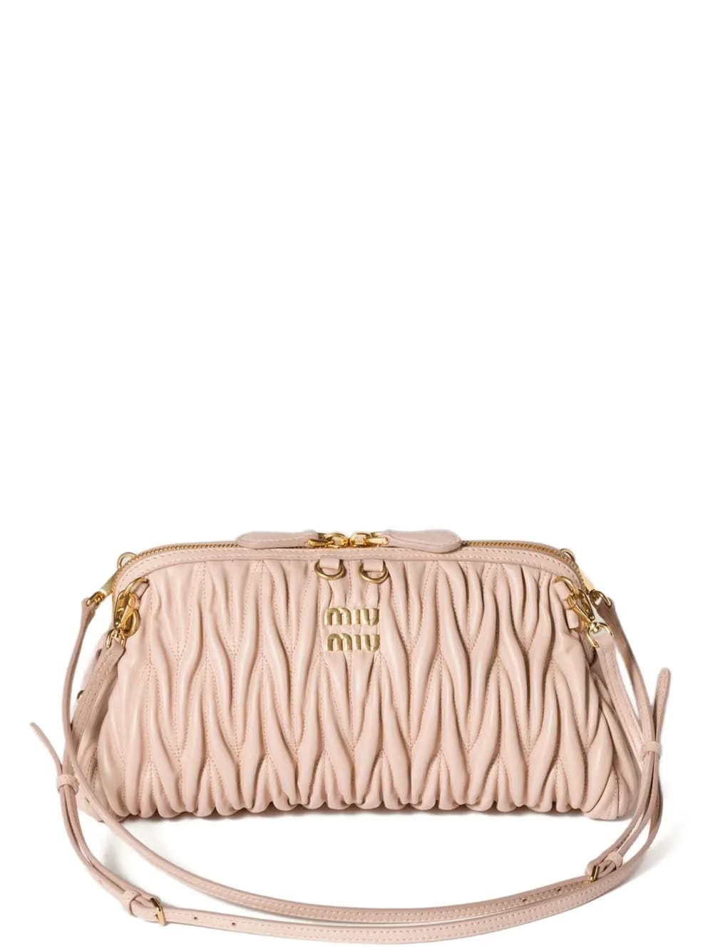 matelassé leather clutch bag