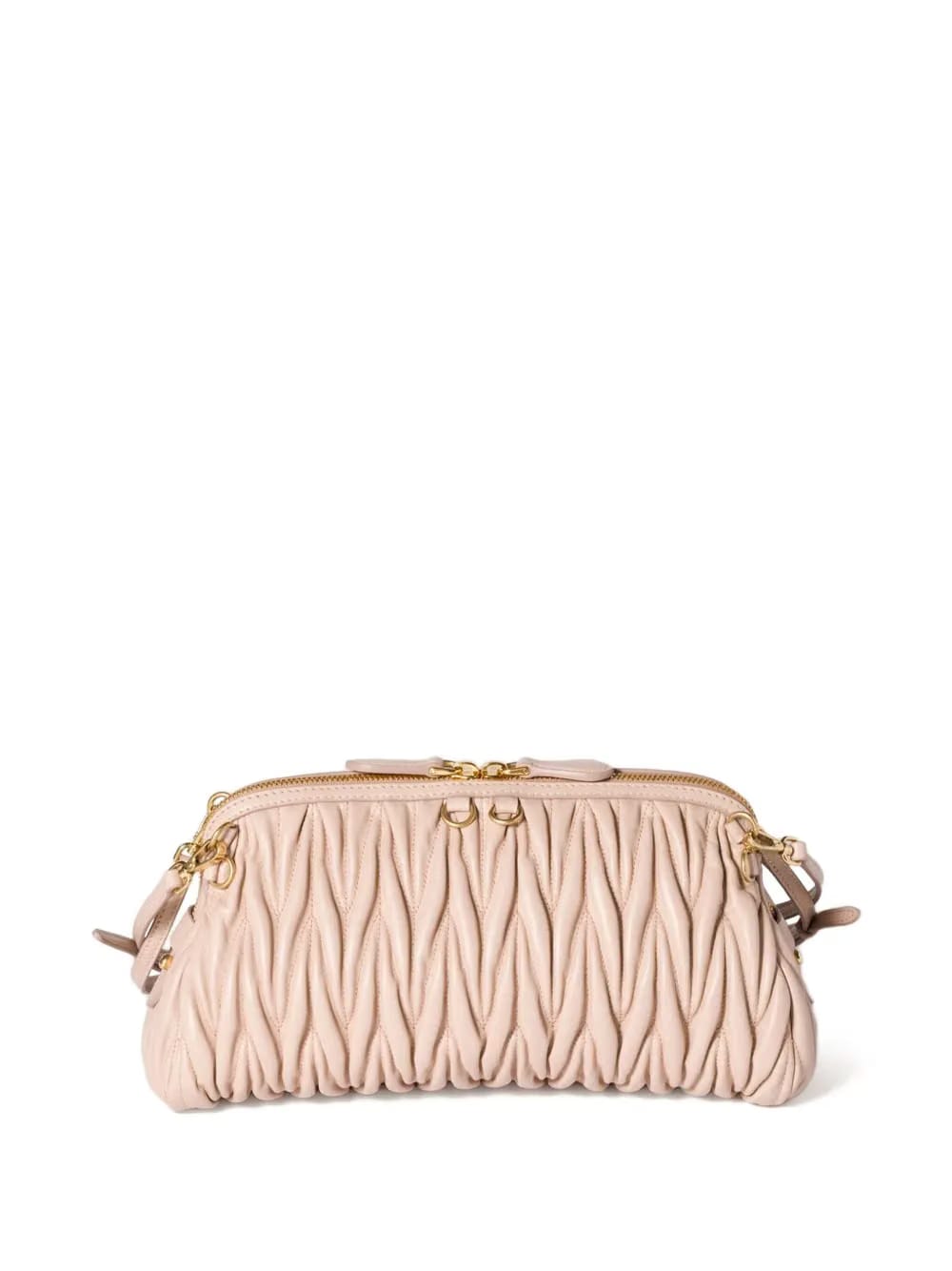 matelassé leather clutch bag