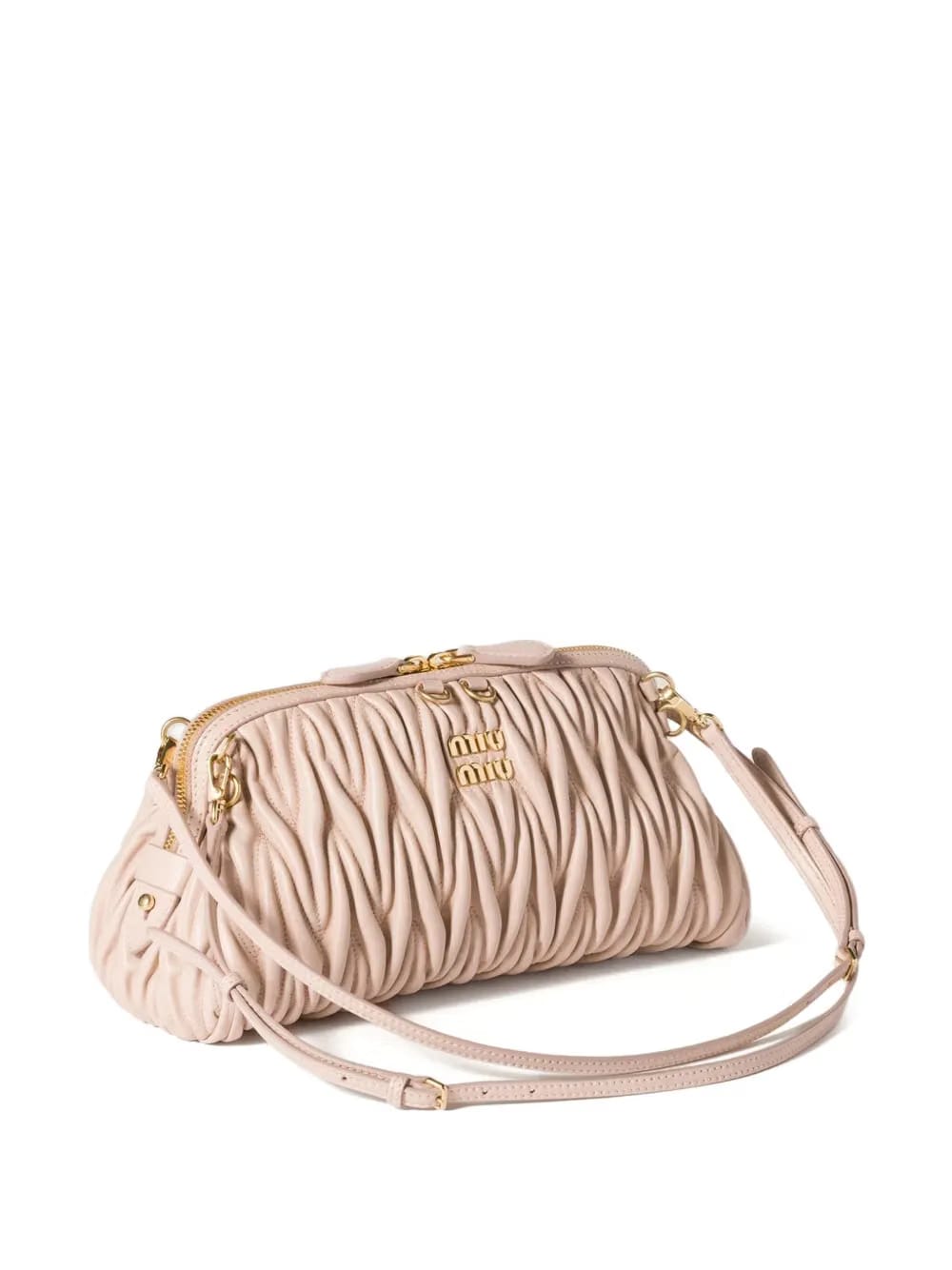 matelassé leather clutch bag