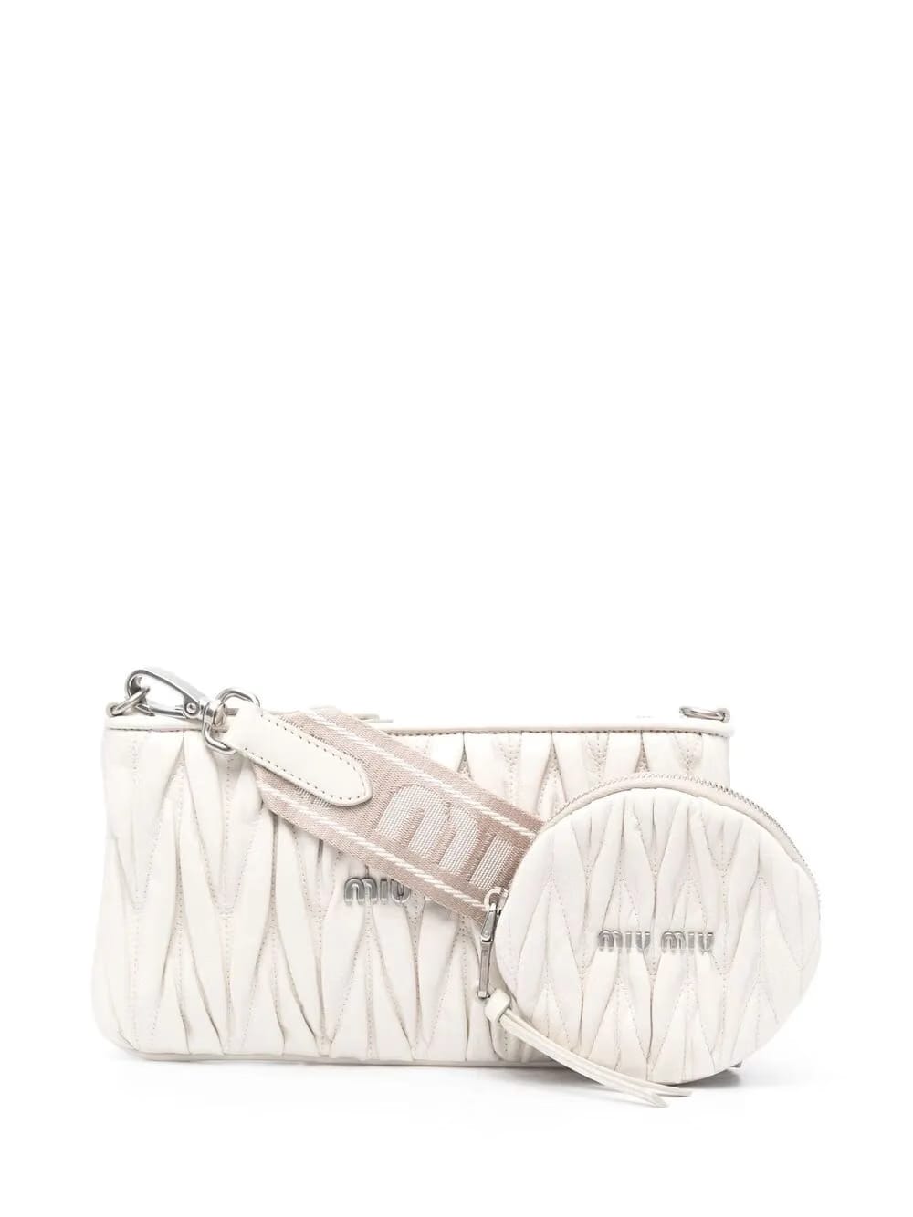 quilted matelassé clutch bag