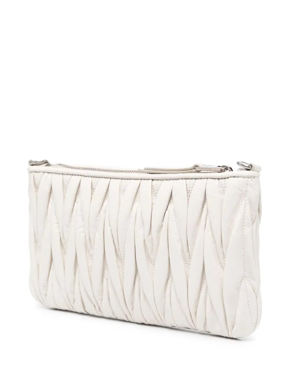 quilted matelassé clutch bag