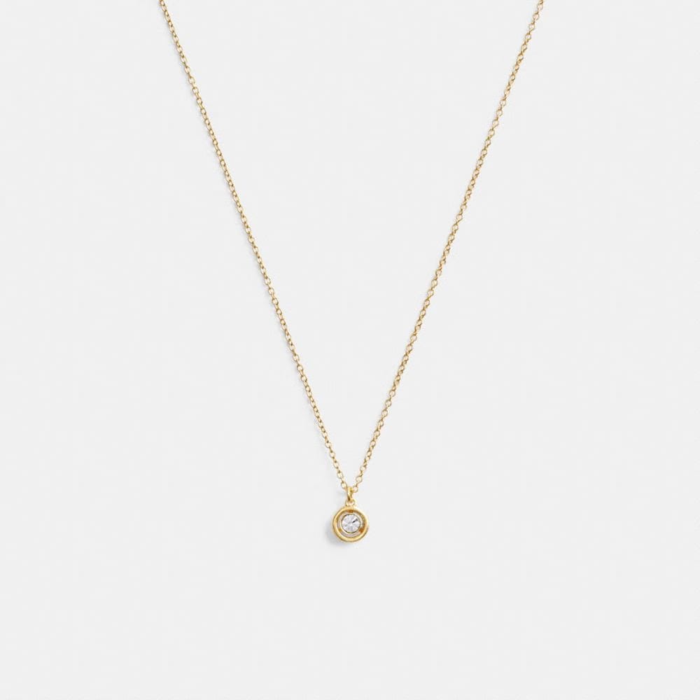 Halo Round Pendant Necklace