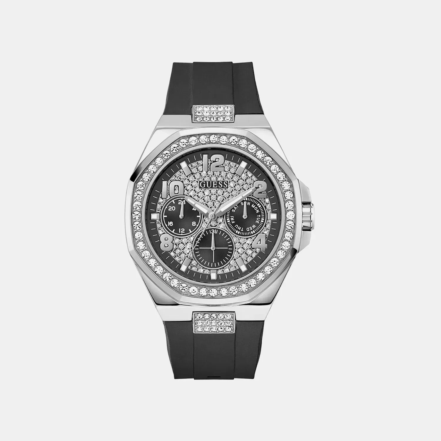 Guess Gt Empire Men Quartz Black Dial Analog Stainless Steel Gw1002G1