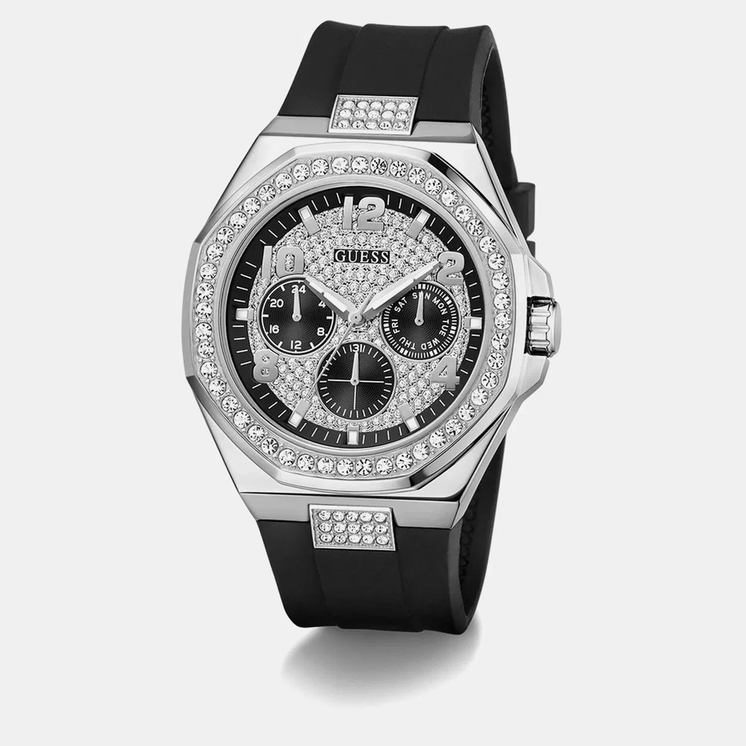 Guess Gt Empire Men Quartz Black Dial Analog Stainless Steel Gw1002G1