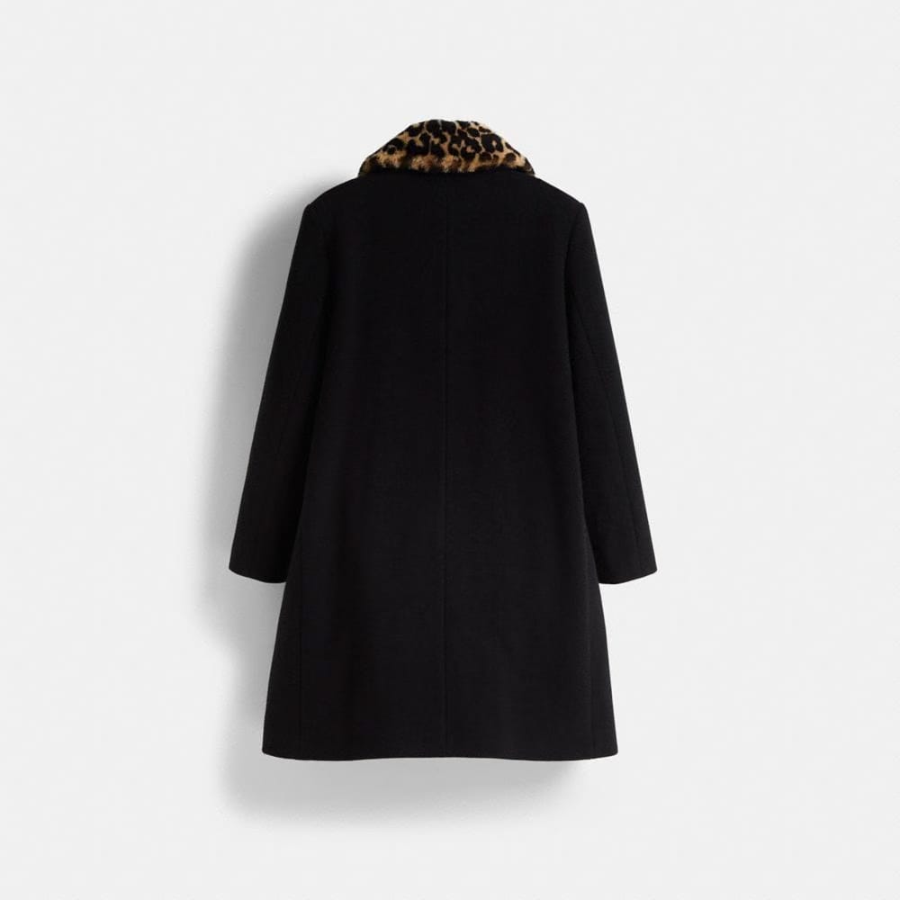Restored Wool Coat With Shearling Collar