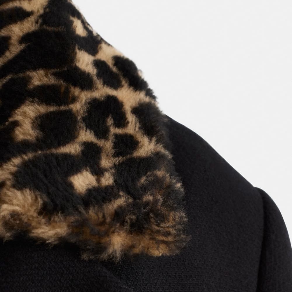 Restored Wool Coat With Shearling Collar