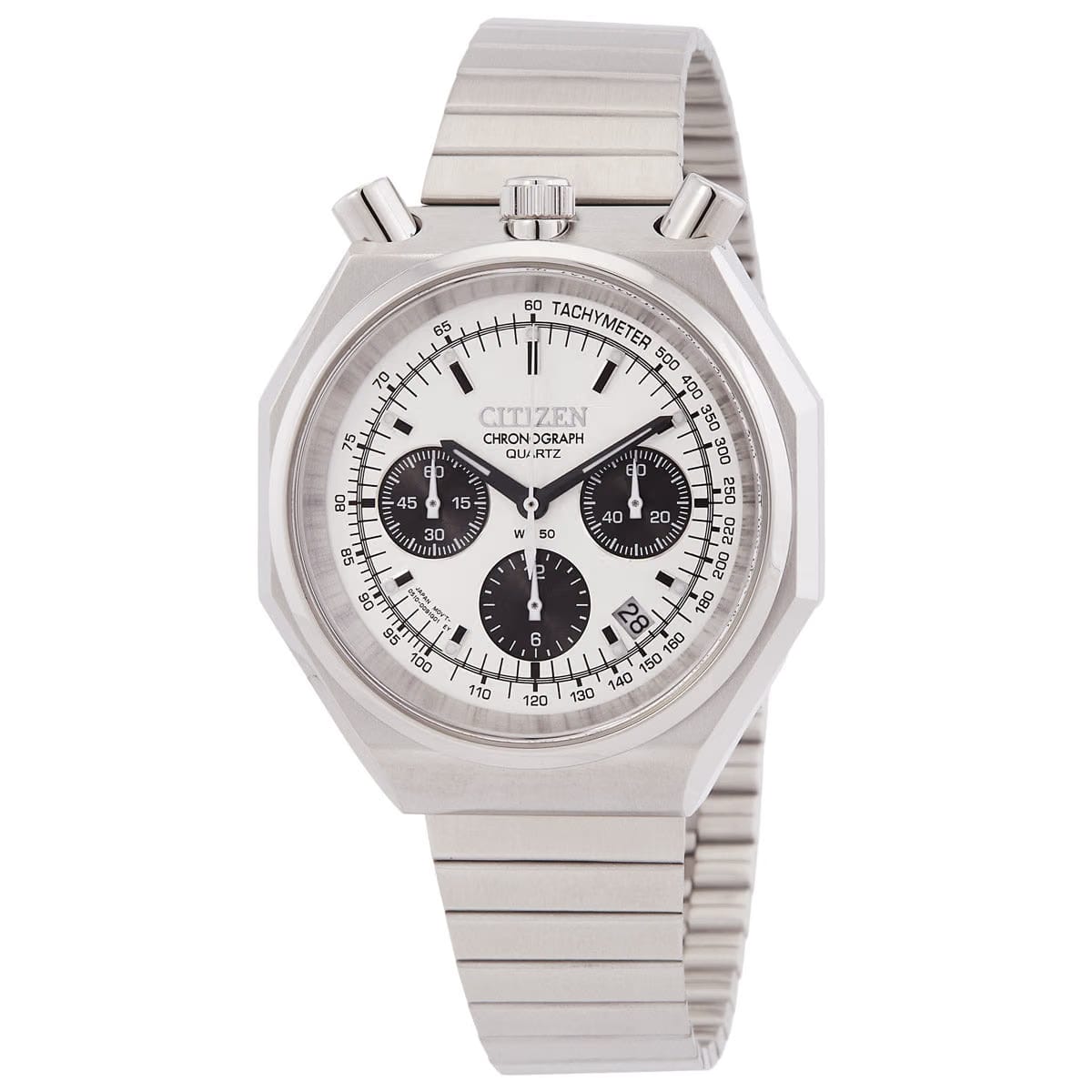 Citizen Tsuno Chronograph Quartz Silver Dial Mens Watch