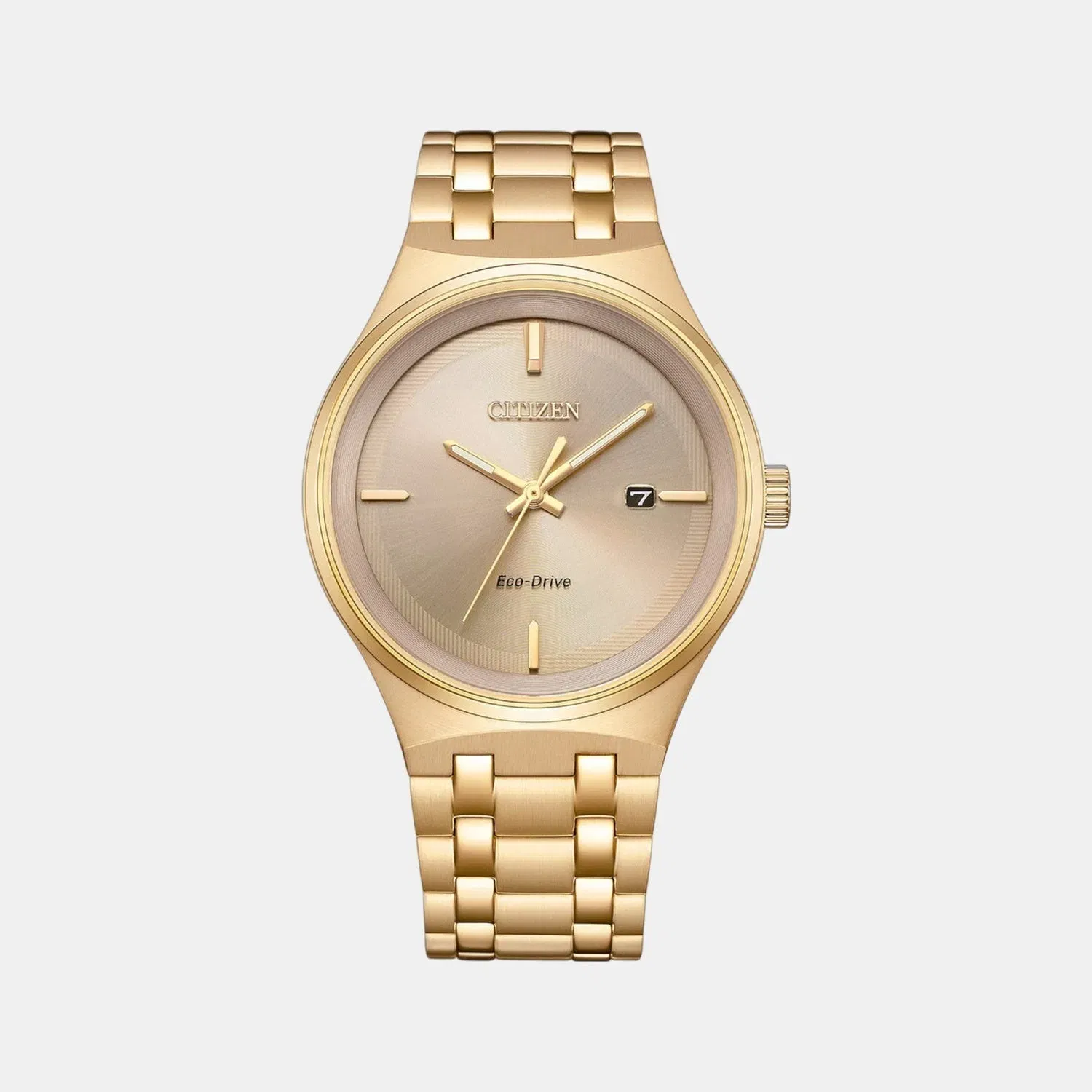 Citizen Axiom Men Quartz Rose Gold Dial Analog Stainless Steel Watch Bm7653-50Q