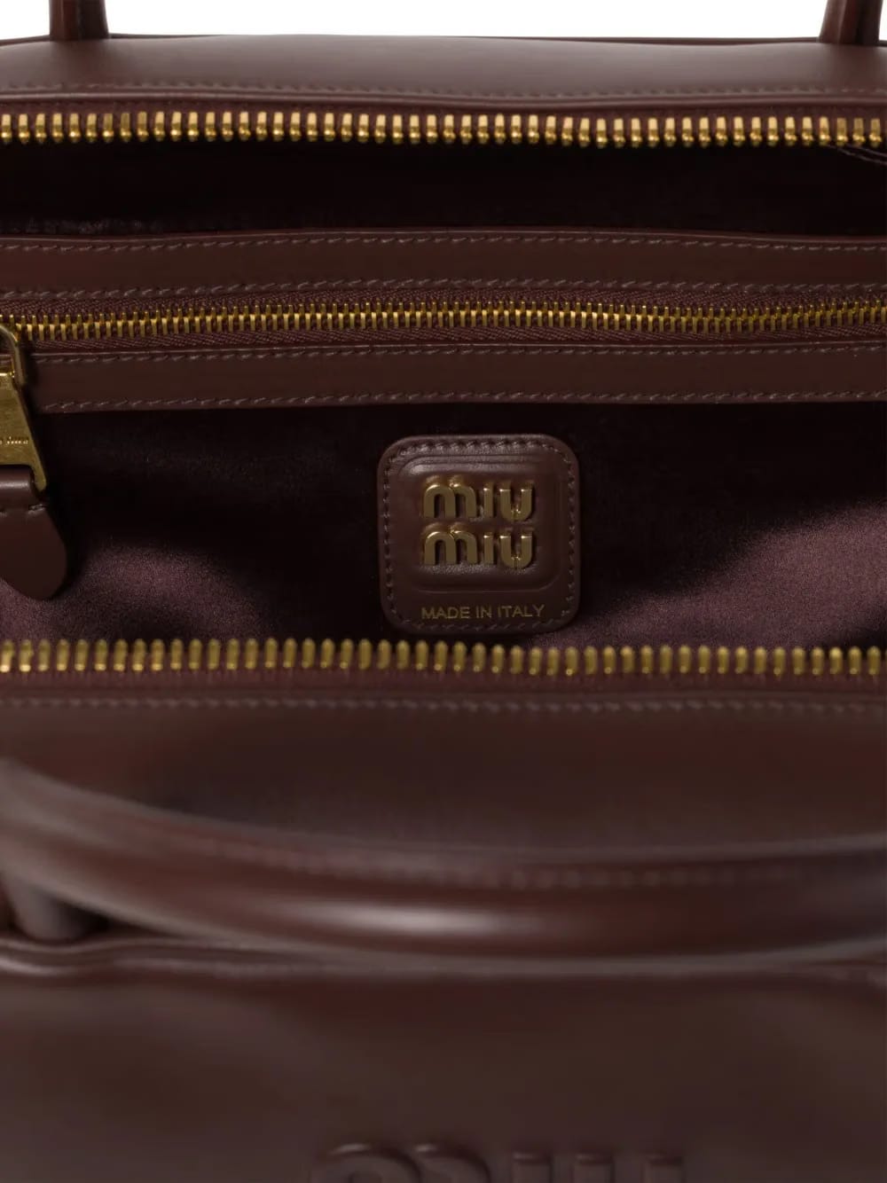 Beau logo-debossed leather bag