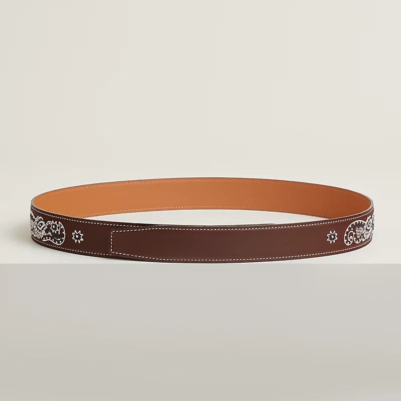 H Enlumine leather strap 32 mm
