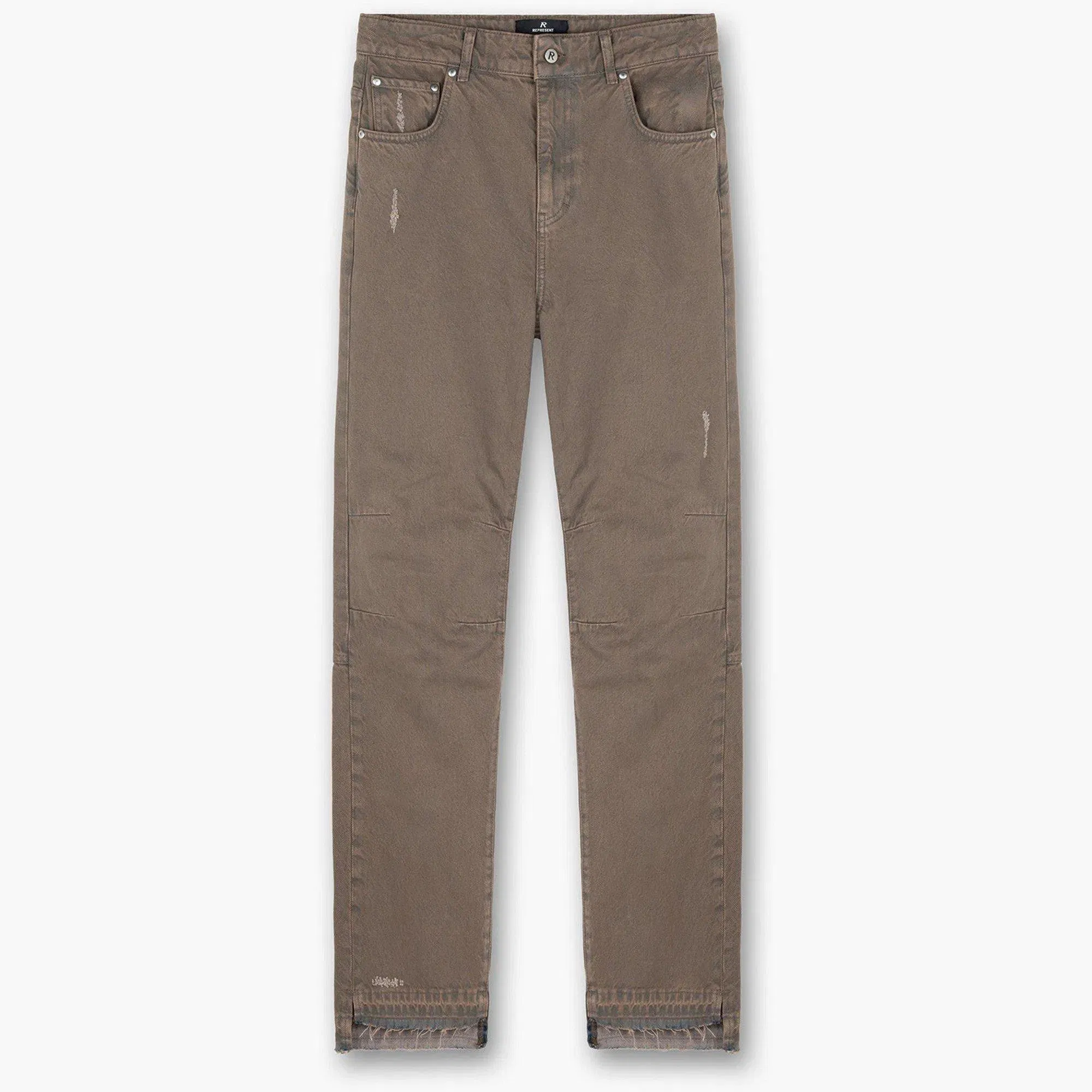 Hem Denim Straight Leg Jeans
