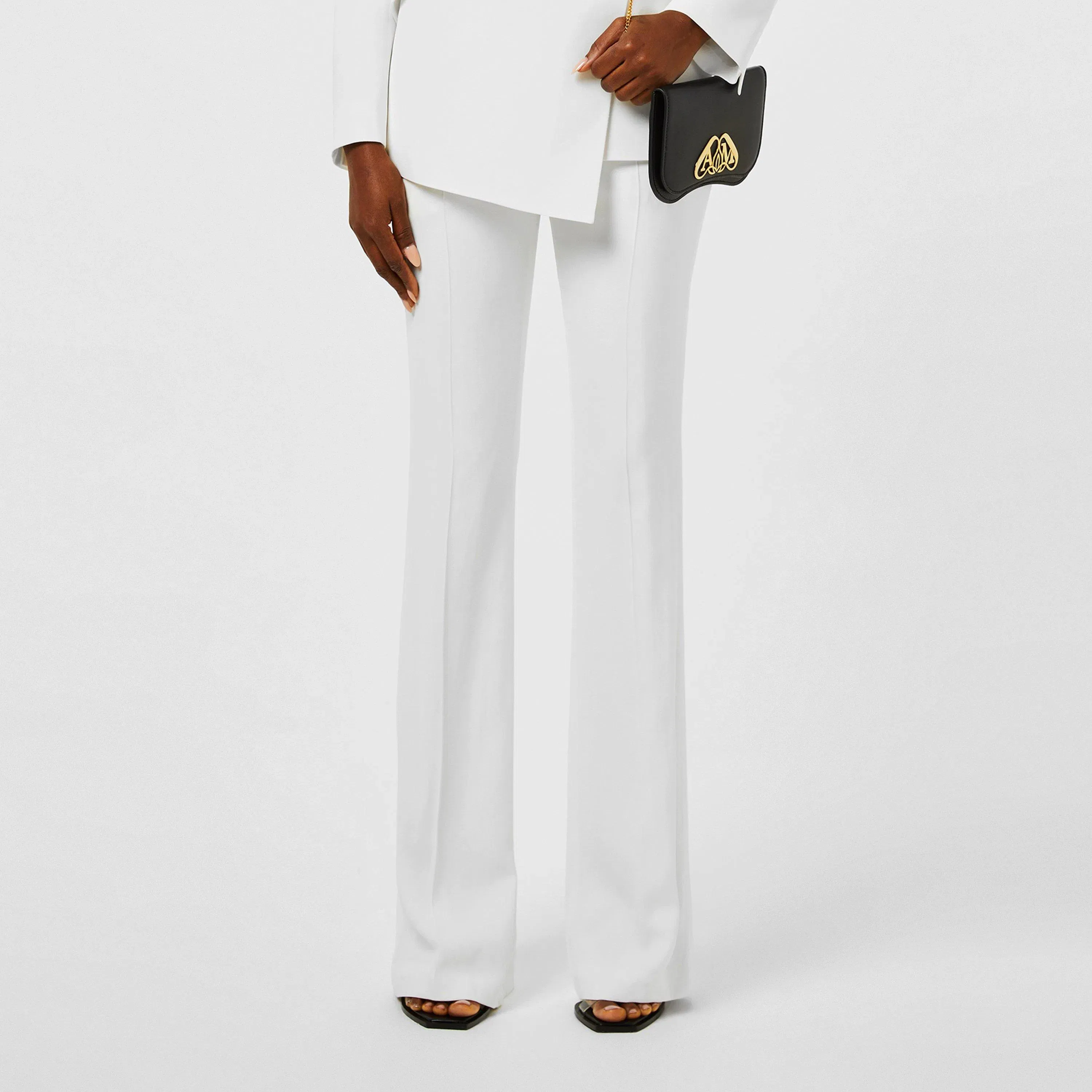 Crepe Bootcut Trousers