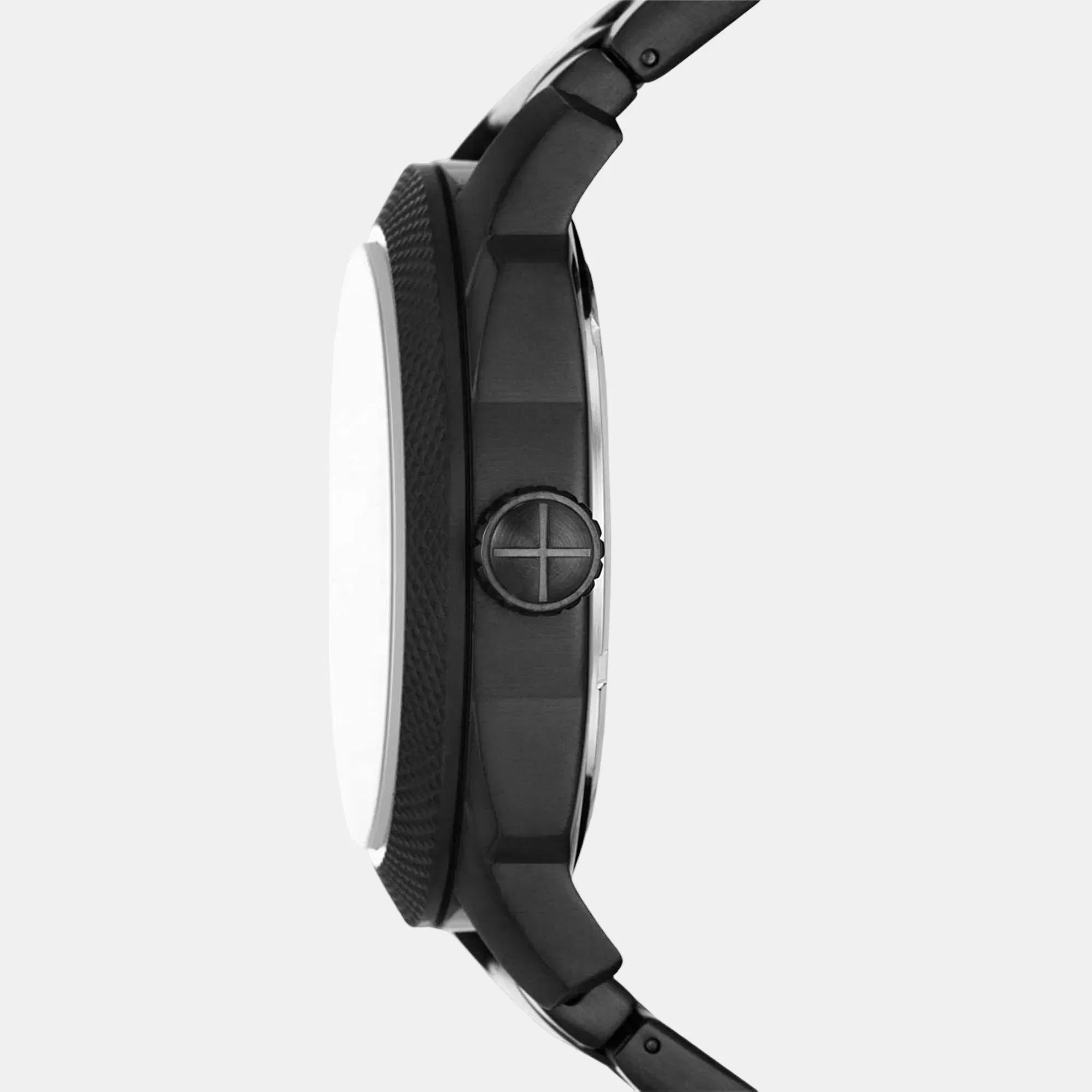 Fossil Machine Men Quartz Black Dial Analog Stainless Steel Watch Fs5971
