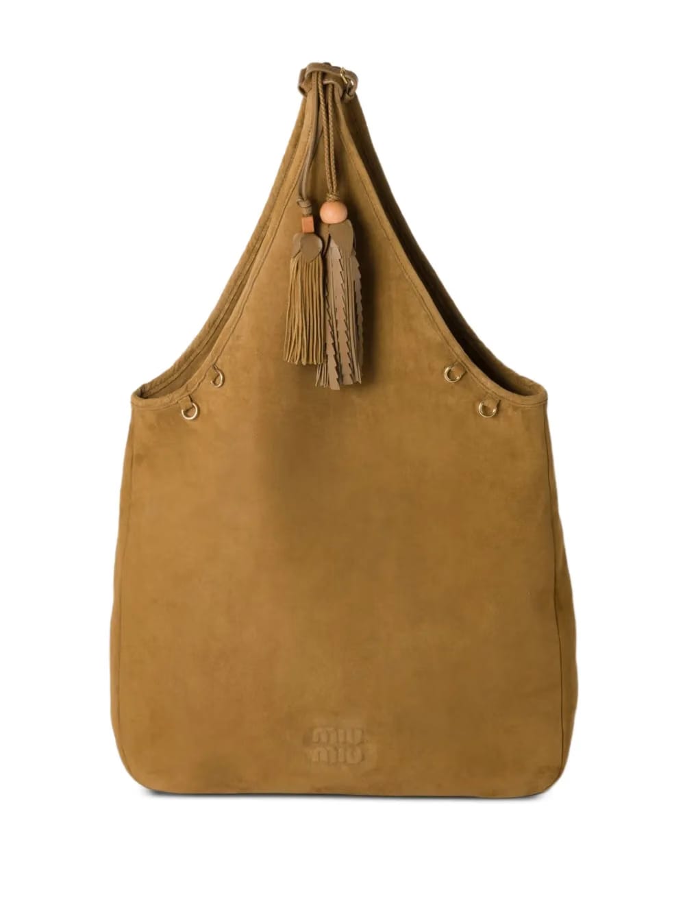 tassel-detail suede tote bag