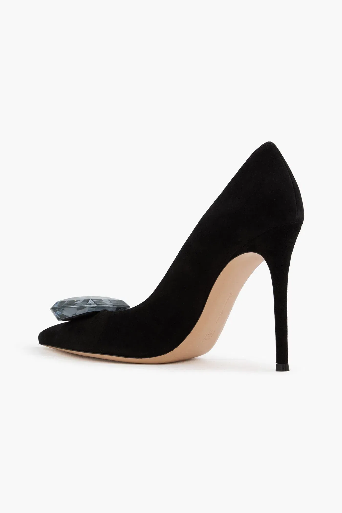 Gianvito Rossi Jaipur Embellished Suede Pumps Black Women's