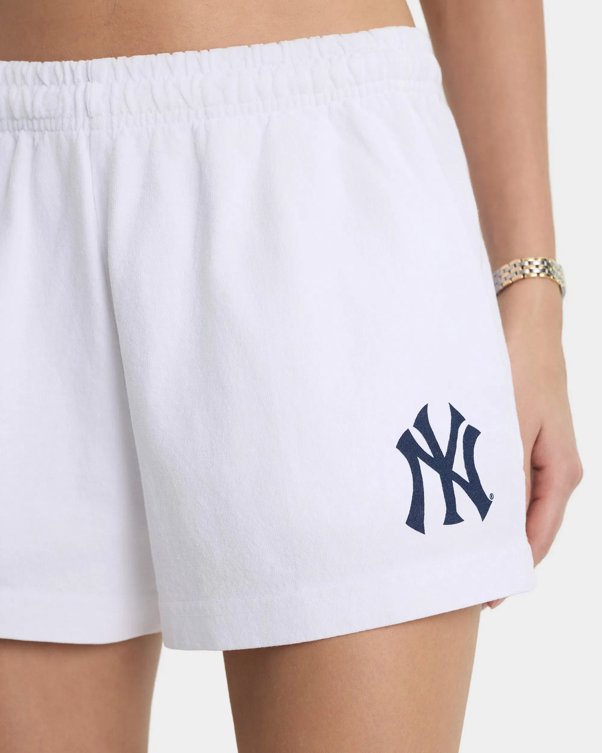 Heritage Yankees Serif Disco Short - White/Navy