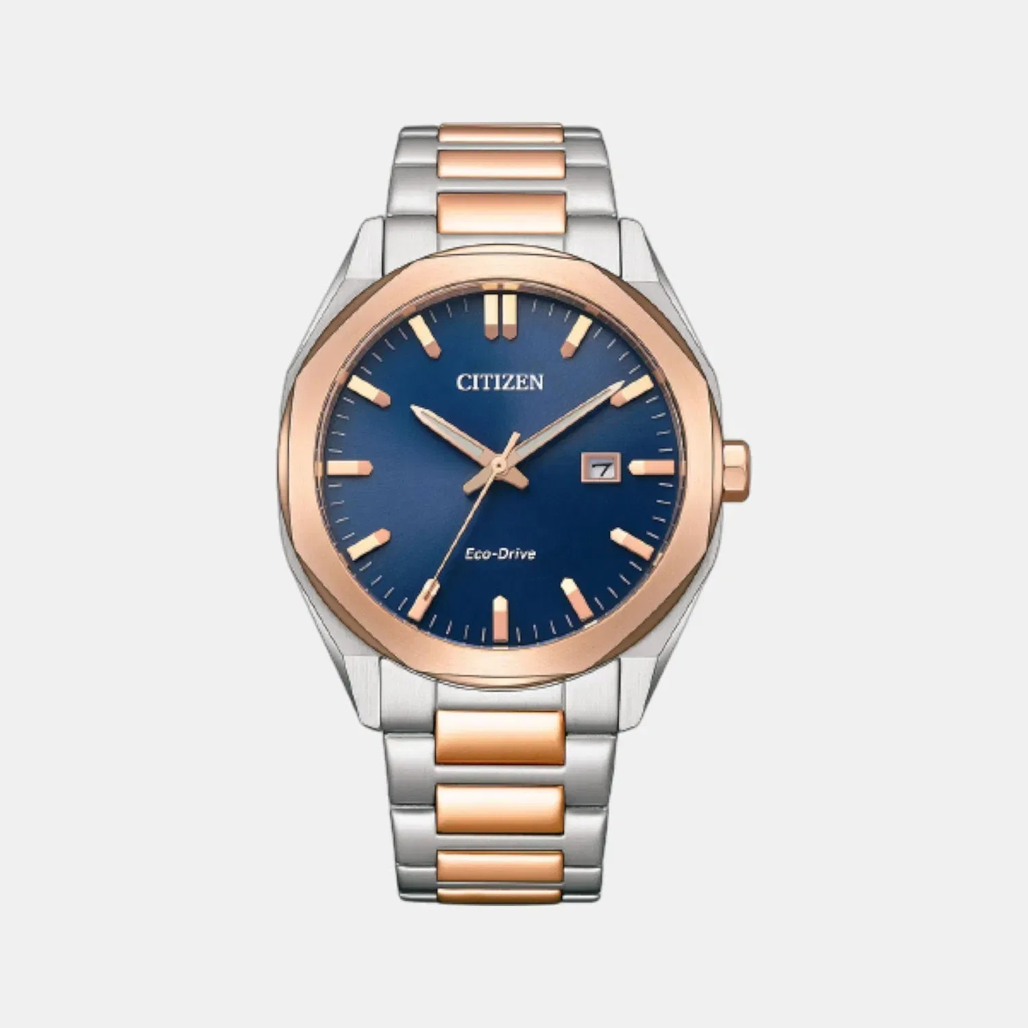 Citizen Eco-Drive Men Quartz Blue Dial Analog Stainless Steel Bm7606-84L