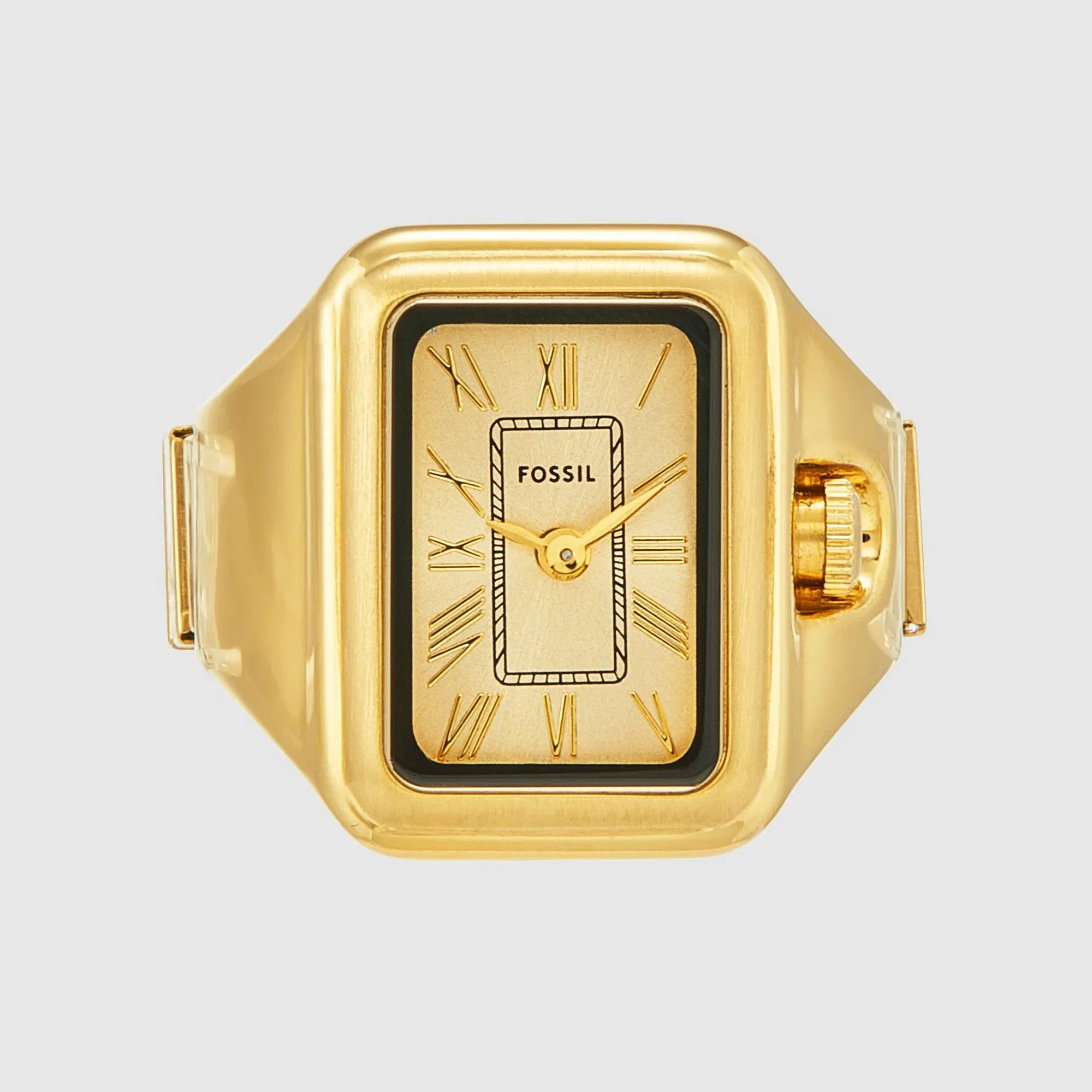 Fossil Raquel Watch Ring Women Quartz Gold Dial Analog Stainless Steel Watch Es5343