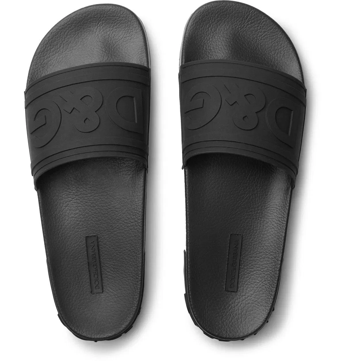 Dolce & Gabbana - Logo-Detailed Rubber Slides - Black
